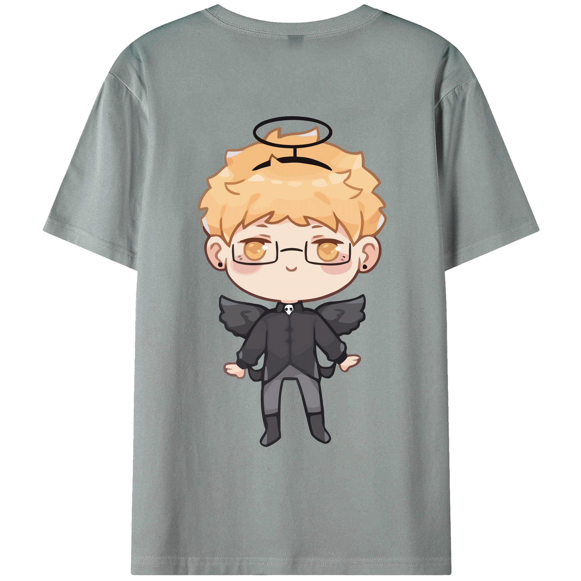 （画像用） ハイキュー!! Haikyu!! 綿100％ メンズ半袖Tシャツ（バックプリント） 通気性